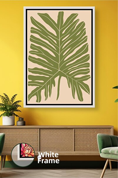 KOSS Dijital Pictură pe pânză înrămată cu decor boho în tonuri naturale cu mo...