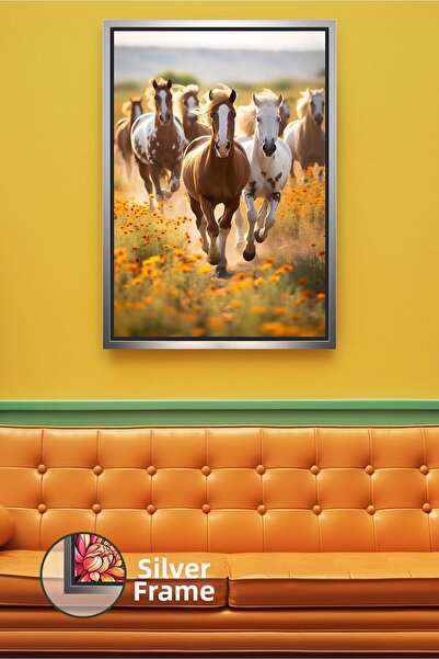 KOSS Dijital Ελεύθερα τρελάζοντας άλογα Τοπίο φύσης Ζώα Τέχνη τοίχου Ζωγραφικ...