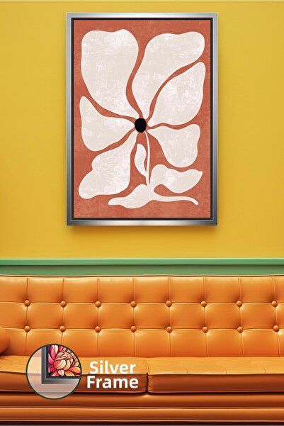 KOSS Dijital Pictură boemă cu model de flori portocalii Pictură decorativă mo...