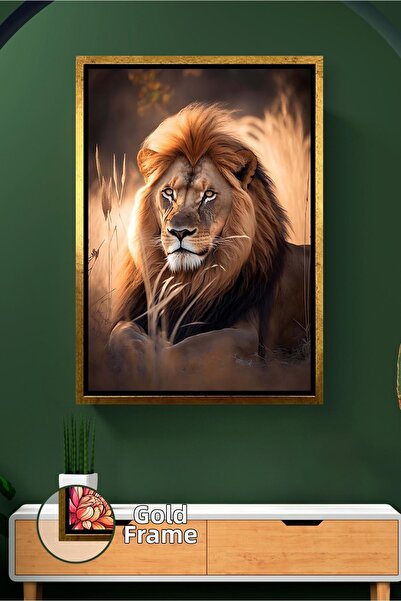 KOSS Dijital Fotografie cu leu, peisaj natural, tematică cu animale sălbatice...