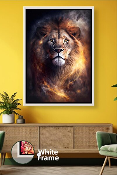 KOSS Dijital Figurină de leu cu efect de flacără, tematică animală, decor mod...