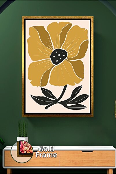 KOSS Dijital Model de flori galbene în stil boho, tonuri calde, decor botanic...