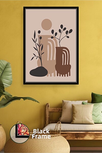 KOSS Dijital Μοντέρνα αφηρημένη ζωγραφική με υφή μποέμικης τέχνης μπλε κοβαλτ...