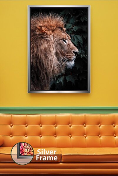 KOSS Dijital Pictură pe pânză înrămată cu model de leu, cu tematică animală, ...