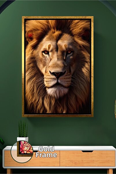 KOSS Dijital Fotografie de animale cu detalii de leu pentru bărbați, portret ...