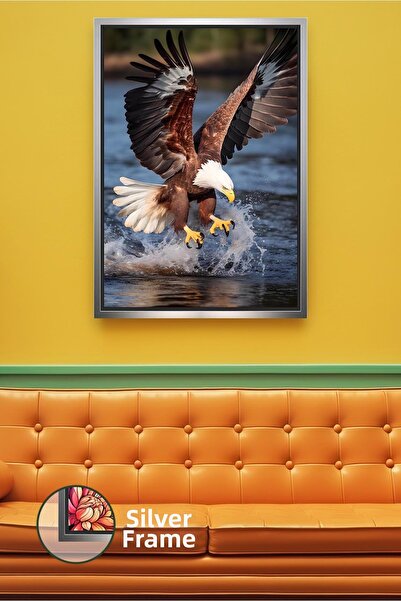 KOSS Dijital Pictură murală cu figură de vultur vânător Putere Natură Decorar...