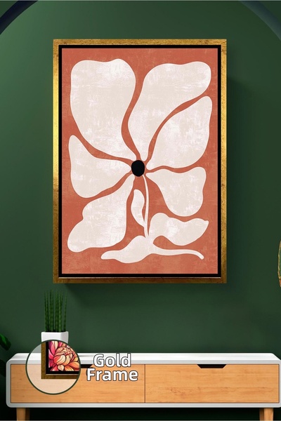 KOSS Dijital Pictură boemă cu model de flori portocalii Pictură decorativă mo...