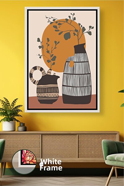 KOSS Dijital Decor de perete cu model vază boemă, stil boho, floral, modern, ...