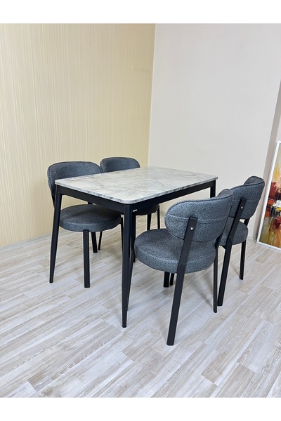 DİLETTO 70x110 YEMEK MASA TAKIMI MUTFAK MASASI 4 KİŞİLİK MASA SANDALYE TAKIMI...