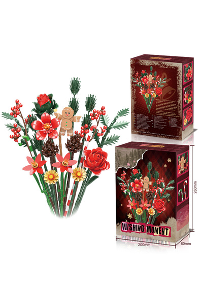 Choice هدايا عيد الميلاد مع صندوق، رجل خبز الزنجبيل، باقة زهور، ألعاب بناء، م...