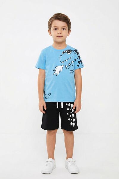 NEWKİDS Комплект от памучни къси панталони с щампа за момче за 3-6 години