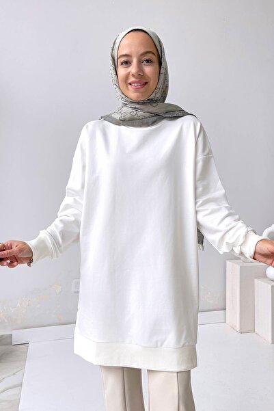Ka Hijab Basic Sweatshirt - Beyaz