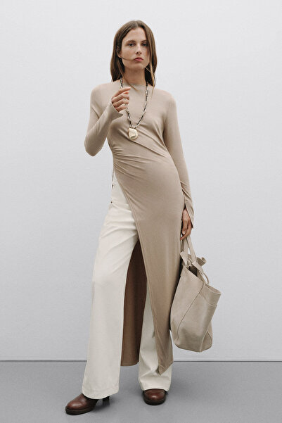 Pilea άνοιγμα Πλεκτή μπλούζα βιζόν