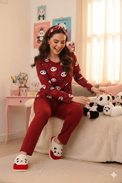 ELİTOL Set de pijamale pentru femei Happy Panda