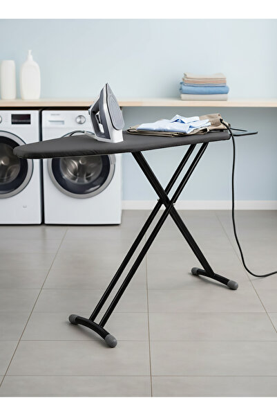 AGD طاولة كي قابلة للتعديل مع غطاء مقاوم للحرارة، للمنزل، مقاس 110×34 سم