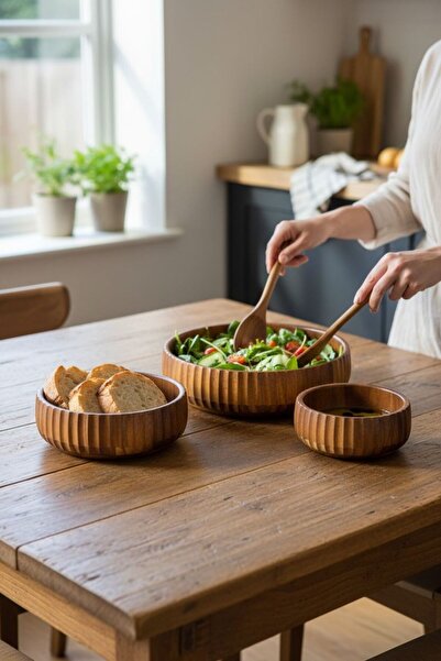 Onedekor Akasya 3lü Salata Çerez Kase Seti