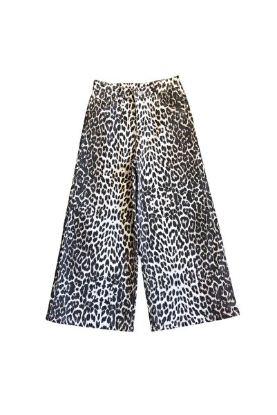 Little Star Kız Çocuk Leopar Desenli Kot Pantolon