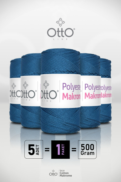 Otto Polyester Macrame - Sky Blue - 5 Pack - 2Mm/100Gr/100M - Accessory and B...