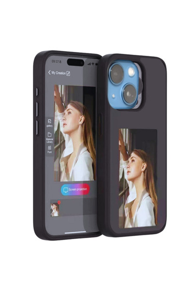 clickzu Θήκη για iPhone 14 με οθόνη E-ink: Προβάλετε τη δική σας φωτογραφία σ...