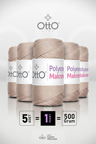 Otto خيط مكرامية من البوليستر - لون البشرة - عبوة من 5 قطع - 2 مم/100 جرام/10...