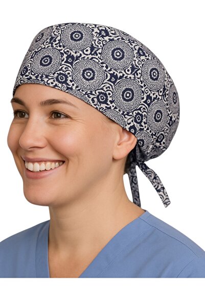 Odeys Girdap Desenli Doktor Hemşire Aşçı Cerrahi Bone Hastane Bone Bandana M446