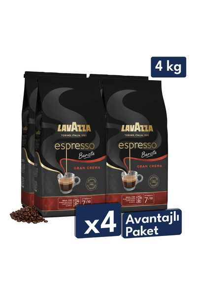 LavAzza Espresso Barista Gran Crema Çekirdek Kahve (1000gr) x4