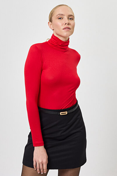 Rays Κόκκινο μακρυμάνικο μπλουζάκι με λεπτή εφαρμογή 2504