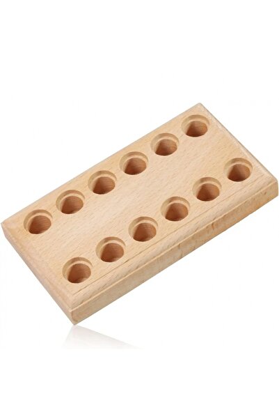 Choice رف منظم للكماشة من الخشب الصلب مزود بـ 12 فتحة لتخزين 6 كماشة وأدوات ا...