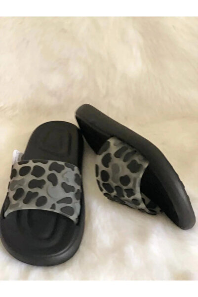 GEZER Yazlık Kadın Kedi ve Patii Desenli Yumuşak Taban Hafif Kadın Terliği