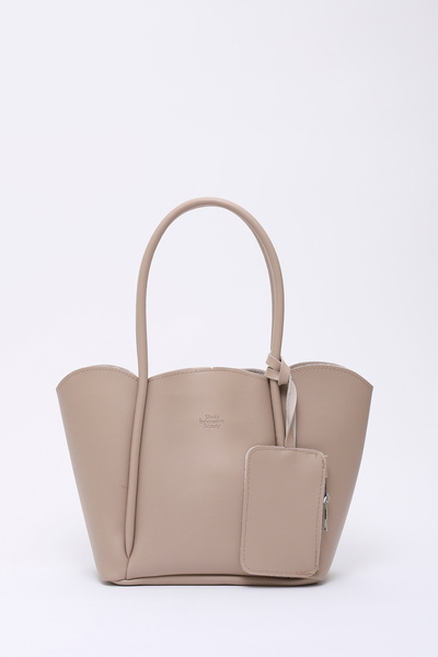 SHAKA Τσάντα χειρός, μπράτσο και ώμου Mink Shk122 από συνθετικό δέρμα, κουμπω...