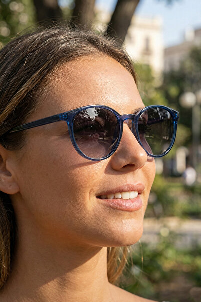 sun factory Uv400 Polarized Navy Blue Unisex Sunglasses 1373 C0303 - Tr90 Fle...