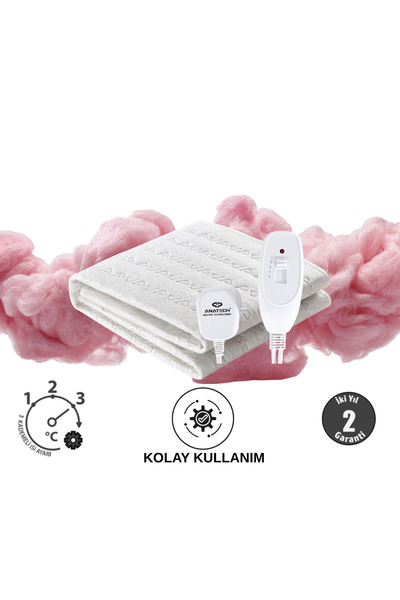 GREJ Q'Easy-Yeni Seri Çift Kişilik Elektrikli Battaniye- 120x155 cm