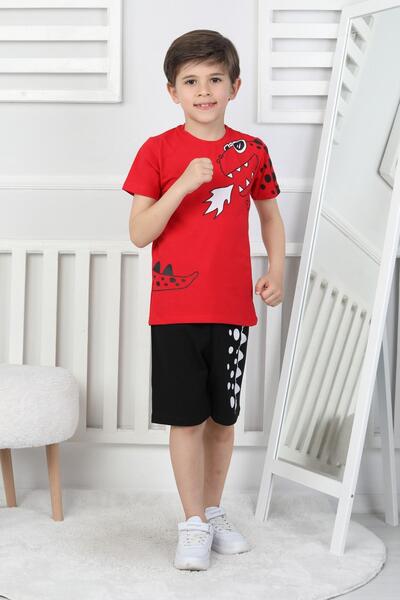 NEWKİDS Комплект от памучни къси панталони с щампа за момче за 3-6 години