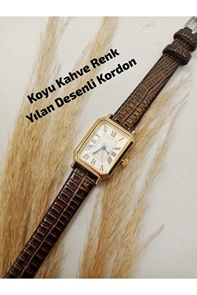 Brality حافظة ذهبية مستطيلة الشكل من الفولاذ بتصميم عتيق بأرقام رومانية ولون ...