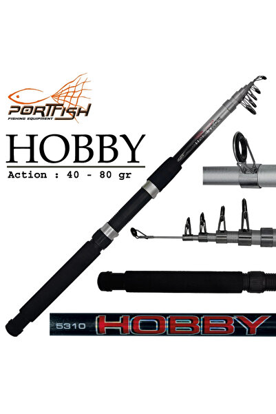 Port Fish Portfish Hobby Model Teleskopik Fiber Balıkçı Olta Kamışı 300 Cm 40...