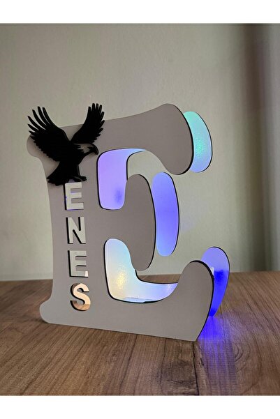 Runc Design Kişiye Özel Harfli Taraftar LED Masa Lambası – Galatasaray/Beşikt...