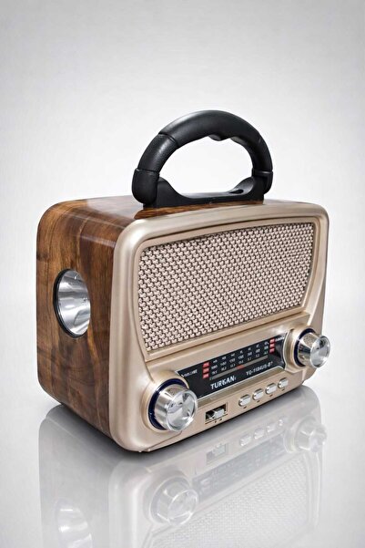 Asel Aksesuarcı Retro Bluetooth Hoparlör Radyo – USB + TF Kart + AUX Destekli...