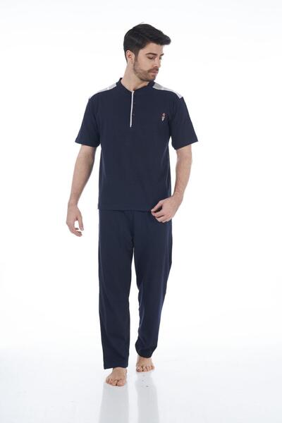 Estiva 22261 طقم بيجامة رجالي من القطن الممشط بأكمام قصيرة