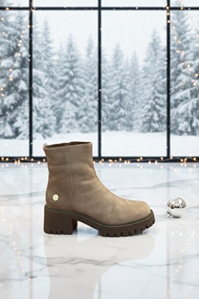 Mammamia D25KB-1860 Жіночі черевики з нубуку кольору візон