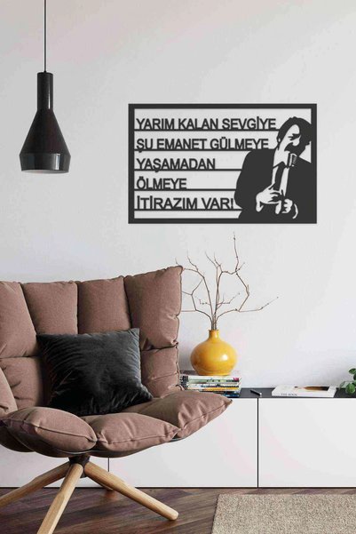 RetroLazer Müslüm Gürses Silüetli Mdf Tablo Evinize Ofisinize Yeni Tarz Wall
