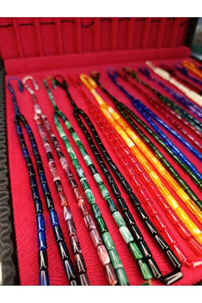 Anemore Collection 14 ADET KESME KESİM TOZ KEHRİBAR TESBİH KARIŞIK RENKLİ SİS...