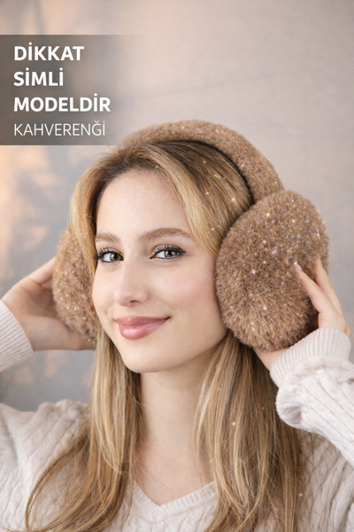 Jack Ferrero KAHVERENGİ SİMLİ SOĞUKTAN KORUYUCU SOFT PELUŞ KATLANABİLİR KULAK KORUYUCU KULAKLIK