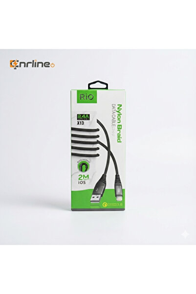 Çnrline Riotech 3.0A Hızlı Şarj Kablosu-İphone Uyumlu 2 Metre Dayanıklı Data ...