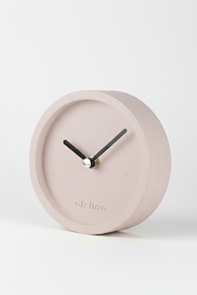 olailon Dekoratif Beton Masa Saati Bej Renk