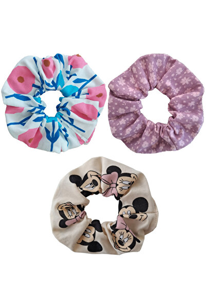 Baby Minik 3 bucăți din bumbac pieptănat și elastic Scrunchie Simit Scrunchie