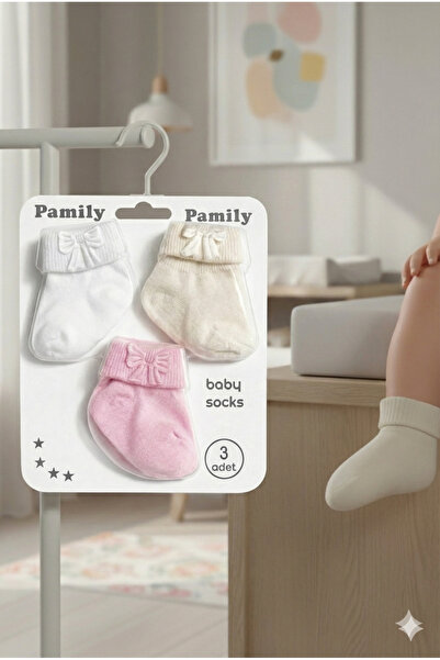 Akface 3 أزواج من جوارب البنات الصغيرات كهدية مع فيونكة