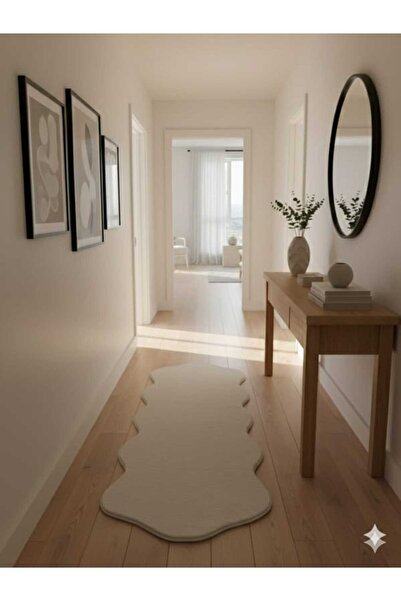 ALTUN CARPET ÇİFT KAFA TAFŞAN KURK YENİ NESİL KAR BEYAZ  OVAL MODERN POST PEL...