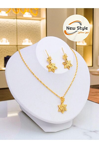 NEW STYLE متجر نيو ستايل يقدم طقم اكسسوار شبيه وبديل للذهب يأتي بعلبة - انظر ...