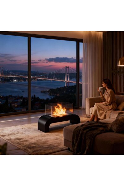 Lassori Reverse Taşınabilir Dekoratif Bioethanol Şömine