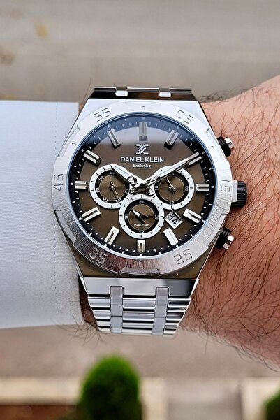 Daniel Klein Kadranı Kahverengi Kordonu Metalik Renk 2 Yıl Garantili 44 mm Gö...